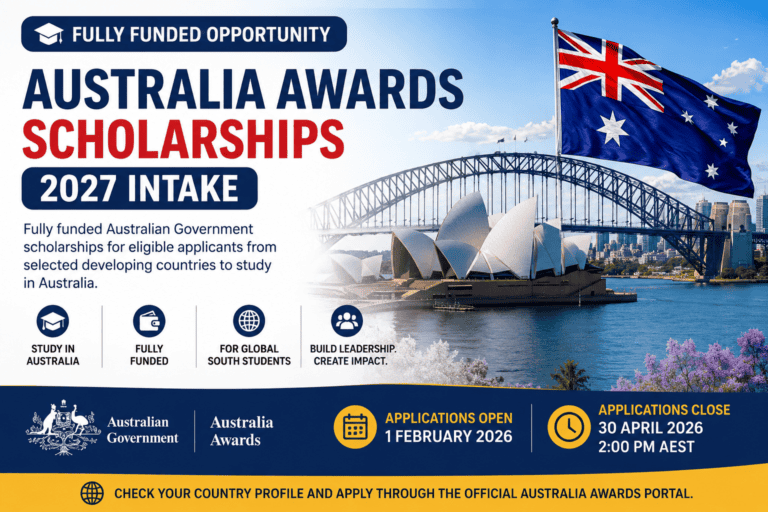 Australia Awards Scholarships 2027 – Fully Funded by the Australian Government