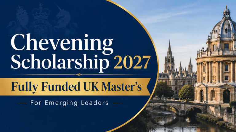 Chevening Scholarship 2027 – Fully Funded UK Master’s for Emerging Leaders (Complete Guide)