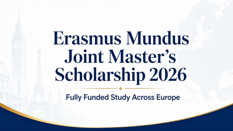 Erasmus Mundus Joint Master’s Scholarship 2026 – Fully Funded Study Across Europe (Complete Guide)