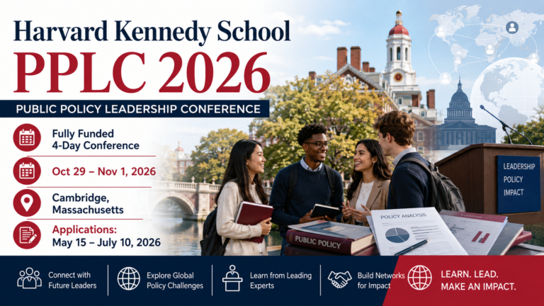 Harvard Kennedy School Public Policy Leadership Conference 2026 | Fully Funded in the USA