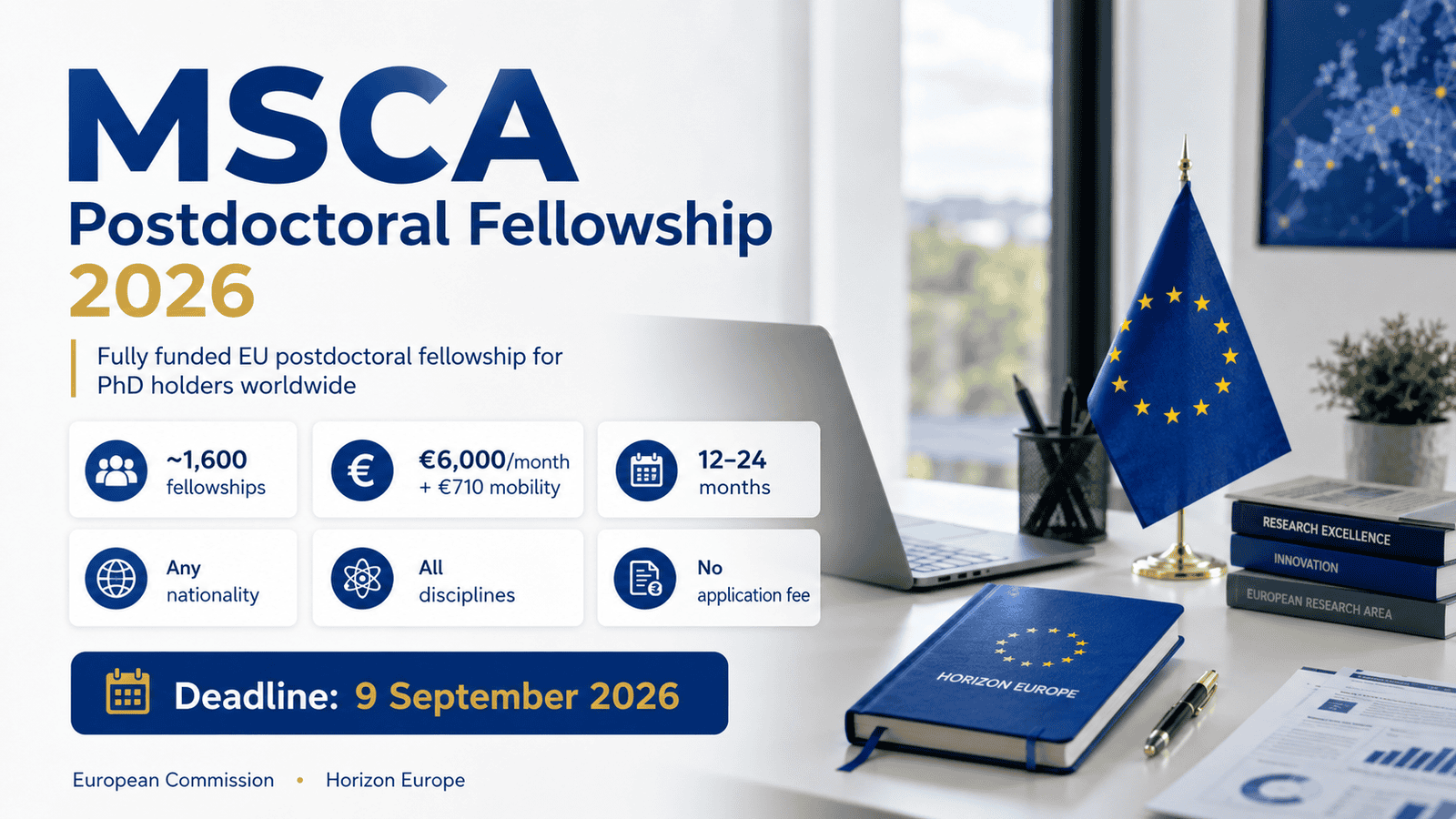 MSCA Postdoctoral EU Fellowship 2026 | Apply Now